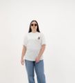 Picture of Women’s White Cotton Graphic T-Shirt | Round Neck, Half Sleeve Casual Tee