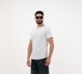 Men’s Classic White Plain T-Shirt front shot, perfect for casual, office, and everyday styling.
