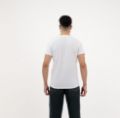 Back view of a men’s Classic White Plain T-Shirt, showing clean design and perfect fit.