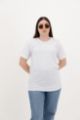 Picture of The Basic White Cotton T-Shirt for Women with Half Sleeve, Round Neck
