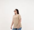 Picture of Sandstone Plain T-Shirt for Women – Basic Cotton Regular Fit