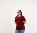 Picture of Women’s Sandstone & Rosewood Plain T-Shirt – Soft Cotton Regular Fit | Basic T-Shirts Women’s Classic Look